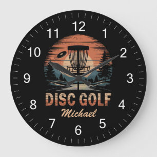 Grande Horloge Ronde Panier de golf Frisbee Disc Vintage personnalisé