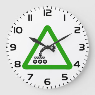 Grande Horloge Ronde Panneau d'avertissement de passage de robot