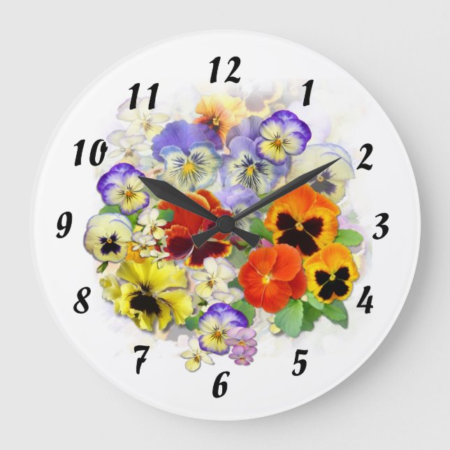 Grande Horloge Ronde Pansy time (Recto)