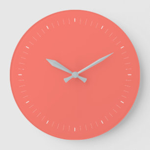 Grande Horloge Ronde Pantone Living Coral 2019