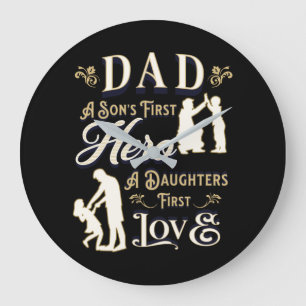 Grande Horloge Ronde Papa A Son's First A Daughter First Love