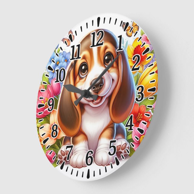 Grande Horloge Ronde Papa heureux  (Angle)
