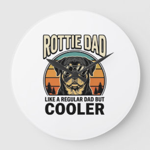 Grande Horloge Ronde Papa Rottie comme un papa normal mais design plus