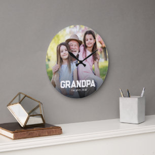 Grande Horloge Ronde Papé Établis ét. Écriture blanche photo