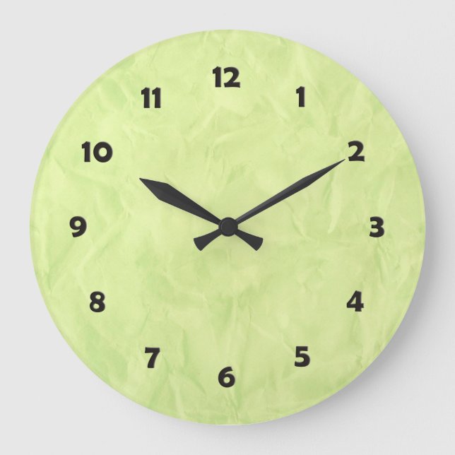 Grande Horloge Ronde PAPIER DE FOND TEXTURE - vert (Recto)