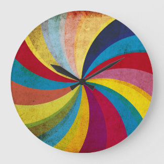 Grande Horloge Ronde Papier rétro Grunge, arrière - plan tourbillon col