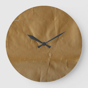Grande Horloge Ronde Papier rouge effondré : arrière - plan grungy.