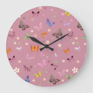 Grande Horloge Ronde Papillon