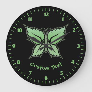 Grande Horloge Ronde Papillon à menthe