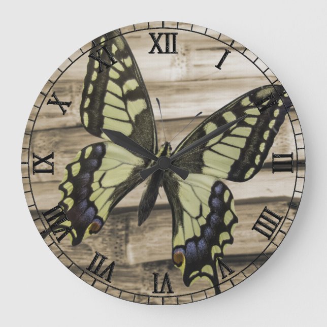 Grande Horloge Ronde Papillon Swallowtail (Recto)