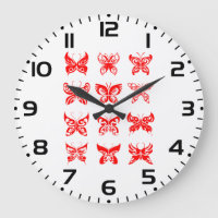 Papillon Tribal Rouge Ornemental