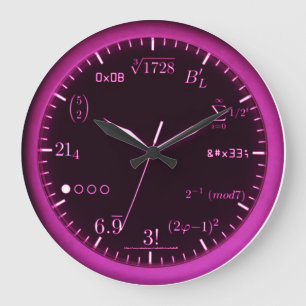 Grande Horloge Ronde "Par les NOMBRES, maths "