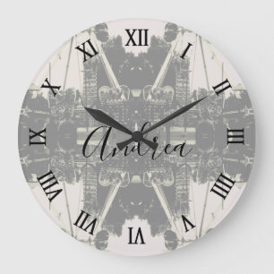 Grande Horloge Ronde Parc d'attractions Vintage Autriche Vienne Prater