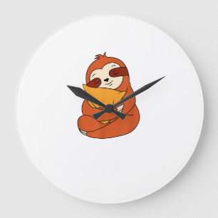 Grande Horloge Ronde Paresseux fainéant câline oreiller Mignon paresseu