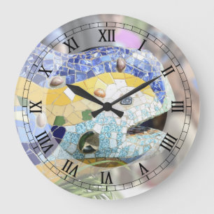 Grande Horloge Ronde Park Guell dragon Wall Clock