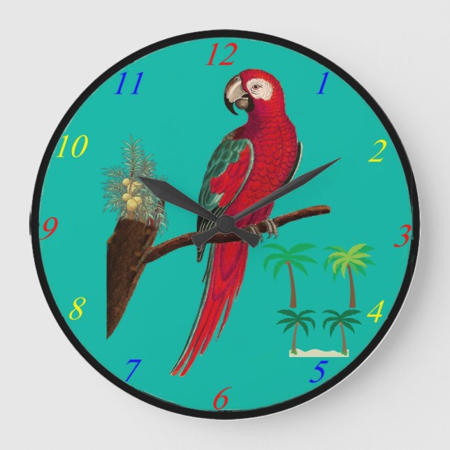 Grande Horloge Ronde Parrot Wall (Recto)