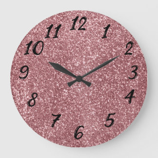 Grande Horloge Ronde Parties scintillant rose
