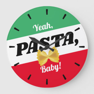Grande Horloge Ronde Pasta Italian food flag personalized kitchen