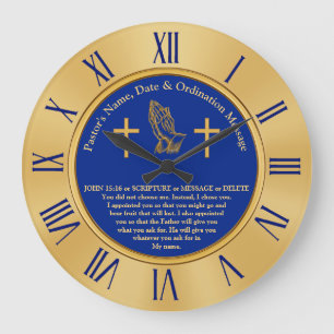 Grande Horloge Ronde Pastor or Priest Ordination Gifts, Personalized