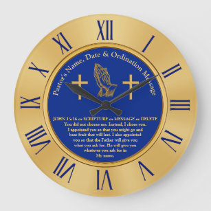 Grande Horloge Ronde Pastor or Priest Ordination Gifts, Personalized