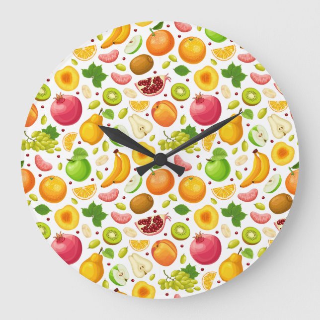 Grande Horloge Ronde Patch de fruits (Recto)