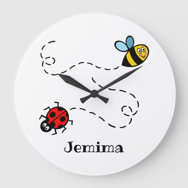 Grande Horloge Ronde Pattern Busy Bumblebee Ladybird (Recto)