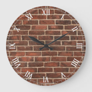 Grande Horloge Ronde Pattern de Brick