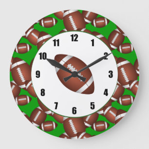 Grande Horloge Ronde Pattern de football