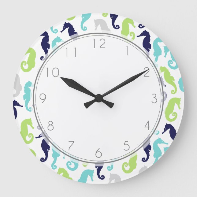 Grande Horloge Ronde Pattern de Sea Horses (Recto)