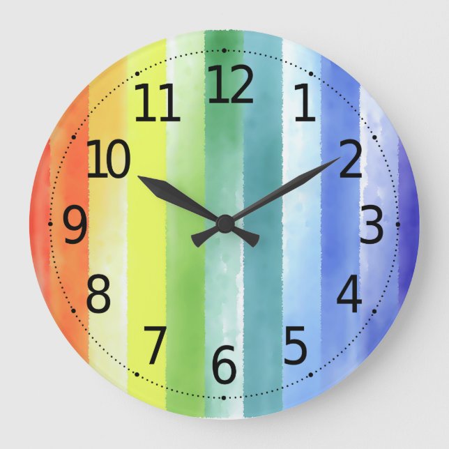 Grande Horloge Ronde Pattern de Vertical Rainbow | (Recto)