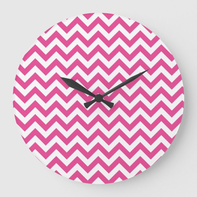 Grande Horloge Ronde Patters de Fuchsia White (Recto)