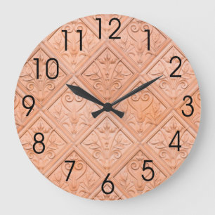 Grande Horloge Ronde Patters de Terracotta