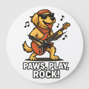 Grande Horloge Ronde Pattes de jeu de rock - Conception amusante pour l