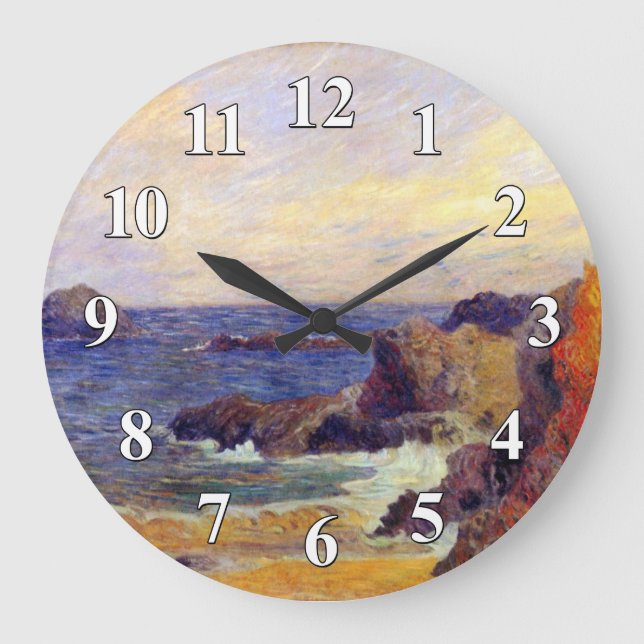 Grande Horloge Ronde Paul Gauguin - Peinture des Beaux-Arts de la Côte  (Recto)