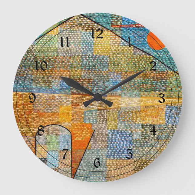 Grande Horloge Ronde Paul Klee art : Ad Parnassus (Recto)