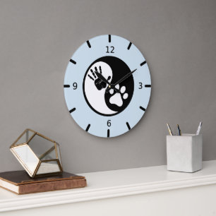 Grande Horloge Ronde Paw Hand Yin Yang