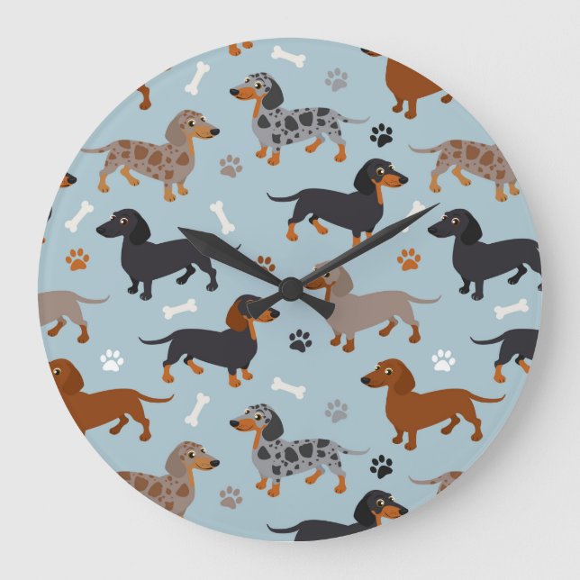 Grande Horloge Ronde Paws and Bones Pattern (Recto)