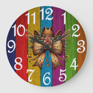 Grande Horloge Ronde Pays Coquette Bow