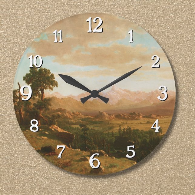 Grande Horloge Ronde Pays de la rivière des Vents - Albert Bierstadt (Créateur téléchargé)