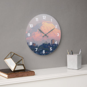 Grande Horloge Ronde Paysage Alpenglow du mont Rainier