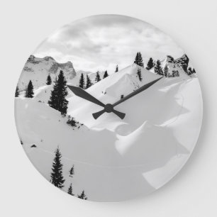 Grande Horloge Ronde Paysage alpin : Snowy Fir Trees