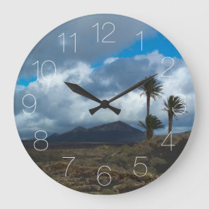 Grande Horloge Ronde Paysage de Lanzarote