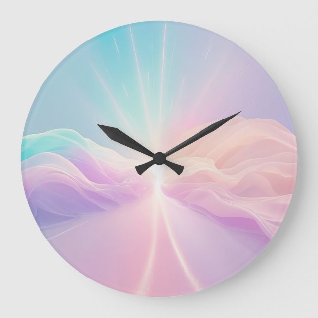 Grande Horloge Ronde Paysage naturel paisible et verdoyant - Sérénissim (Recto)