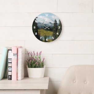 Grande Horloge Ronde Paysage pittoresque du Mont Rainier