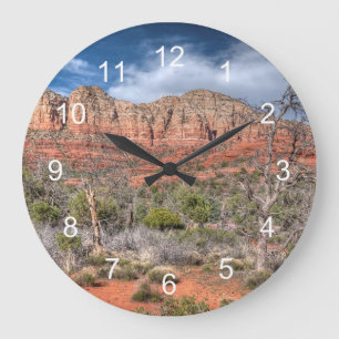 Grande Horloge Ronde Paysage rouge de roche de Sedona Arizona