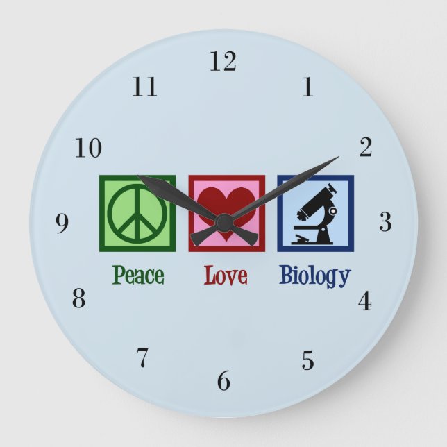 Grande Horloge Ronde Peace Love Biology (Recto)