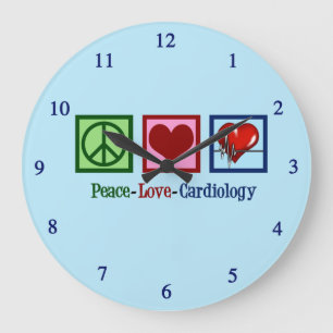 Grande Horloge Ronde Peace Love Cardiology Office