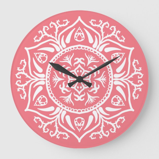 Grande Horloge Ronde Peach Mandala (Recto)