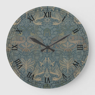 Grande Horloge Ronde Peacock et Dragon par William Morris