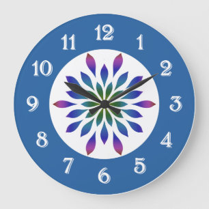 Grande Horloge Ronde Peacock Petals
